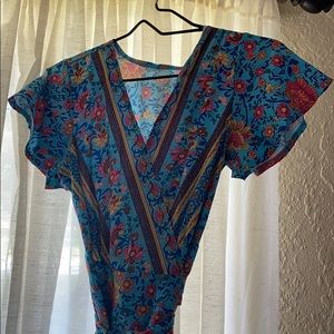 Boho maxi wrap dress